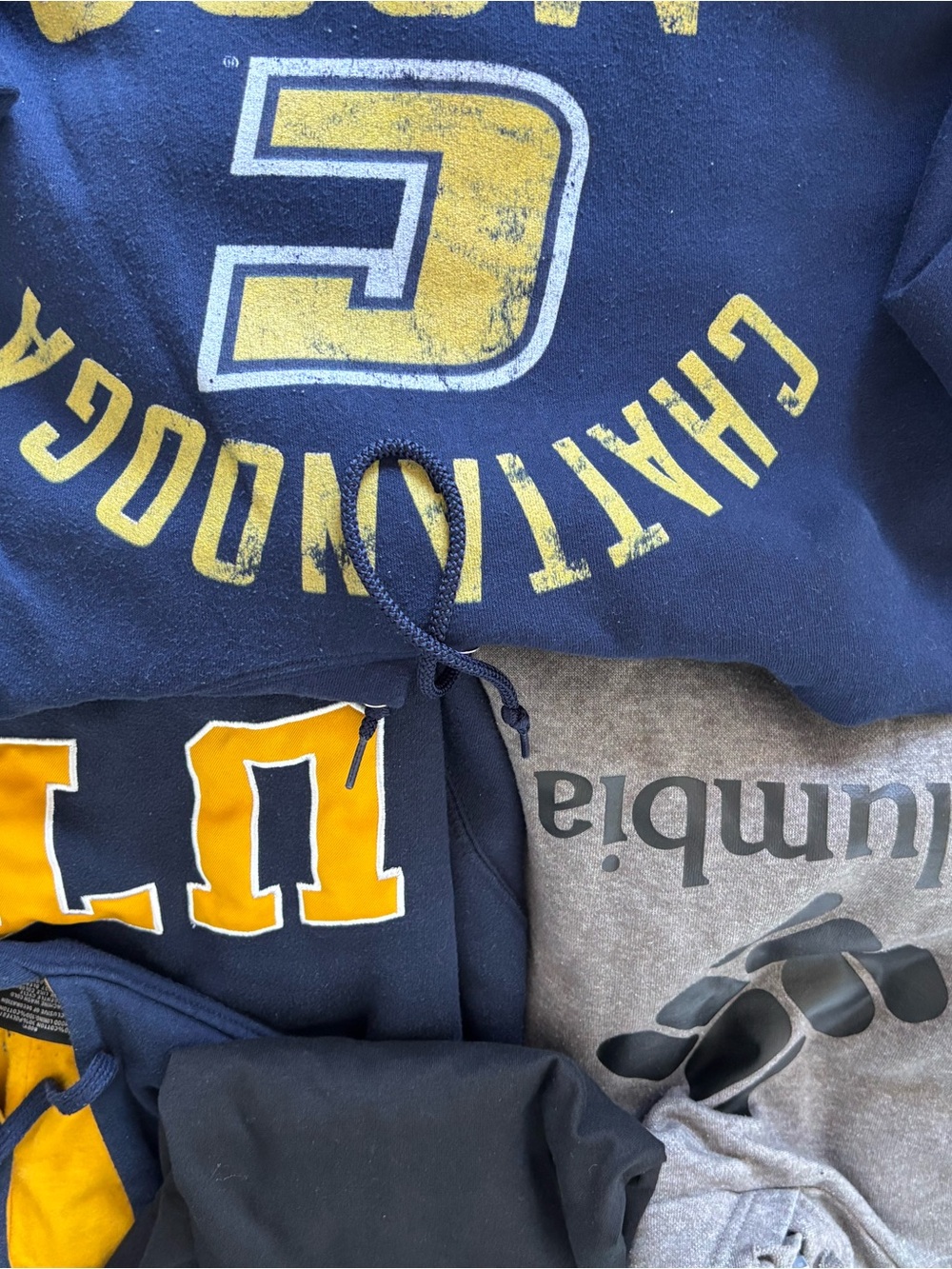 Kids Navy and Gray Pullover Hoodies with Yellow Accent - Unbranded